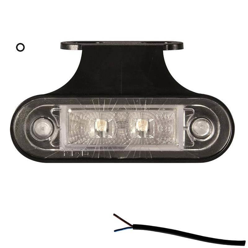 LED markeringslicht wit | 12-24V | 50cm. kabel