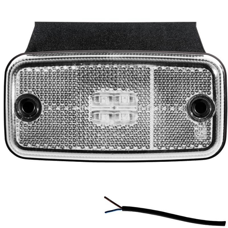 Feu de position LED blanc | 12-24V | 50cm. cable