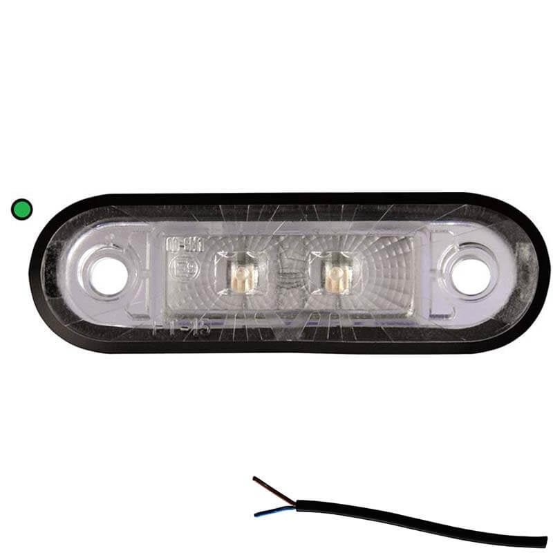 LED marker light green | 12-24V | 50cm. cable