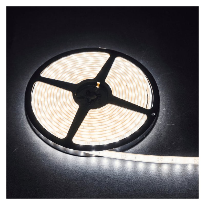 Strip LED sur bobine de 5m. | 12V | 1200 lumens par mètre | 6000K | IP68