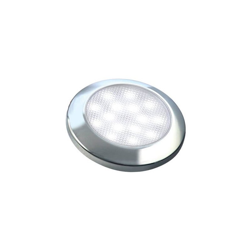 ultraplatte LED interieurverlichting | chroom | 12V | koud wit licht