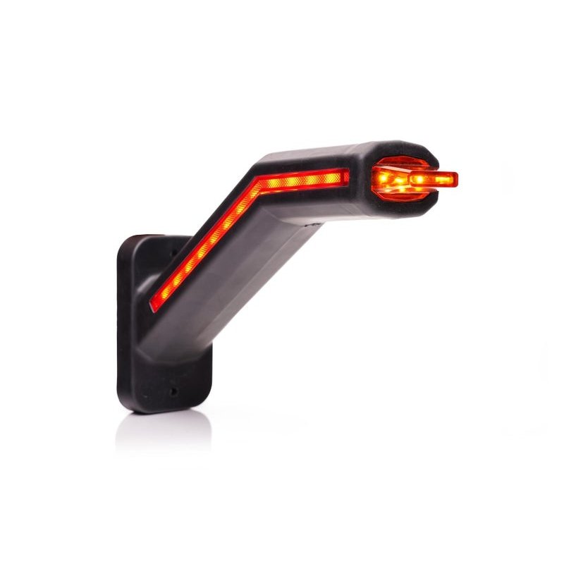 LED Begrenzungsleuchte rechts inkl. Blinklicht, klares Objektiv 12-24V