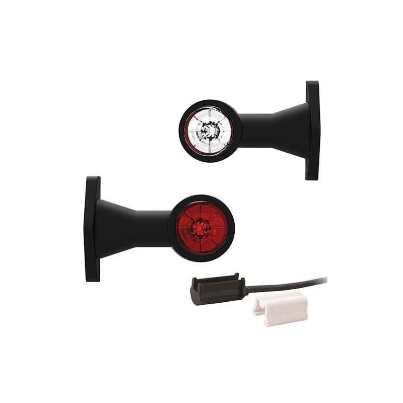 LED Begrenzungsleuchte | rechter Stahl | 12-24V | 1,5mm². Stecker