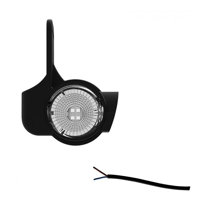 Gauche | Feu de gabarit LED avec tige courte | 24V | 20cm. cable