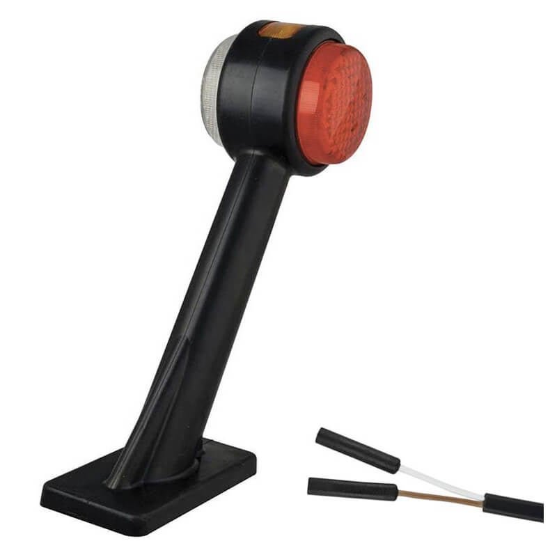 Links | LED Begrenzungsleuchte mit abgewinkeltem Griff | 12-24V | 2-PIN Stecker