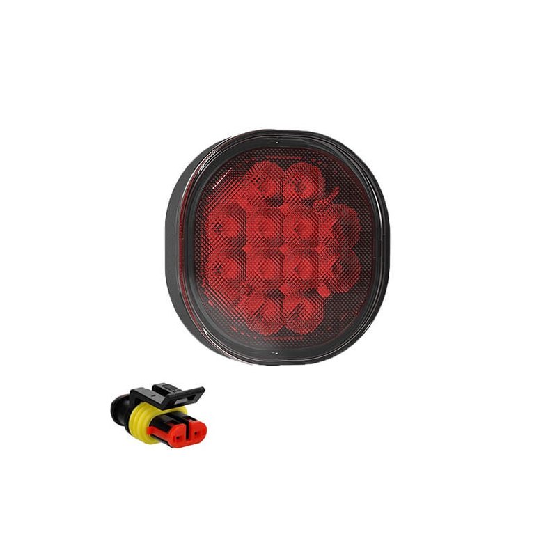 Feu de brouillard LED | 12-24V | cable 50cm. | Superseal (montage plat)