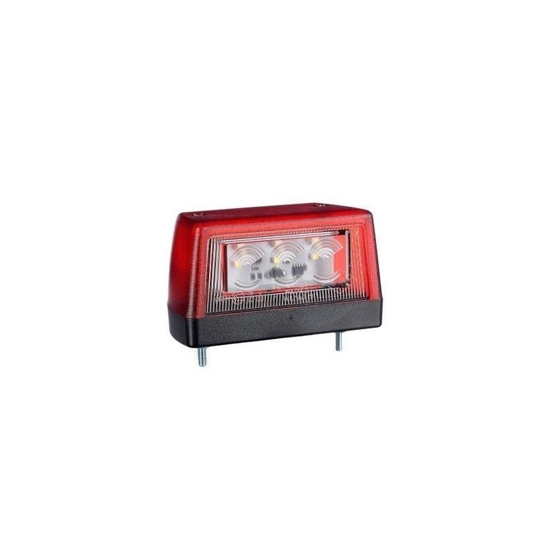 Eclairage LED de plaque avec marqueur rouge 12-24V câble de 0,5m