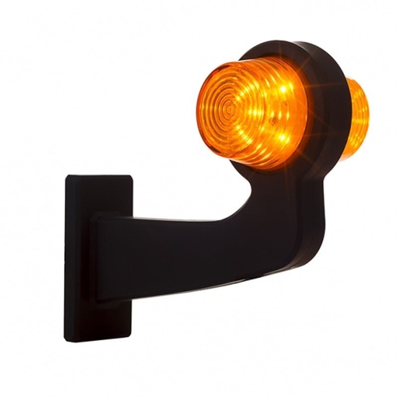 LED pendant lamp amber | angled stem | clear lens | 12-24V