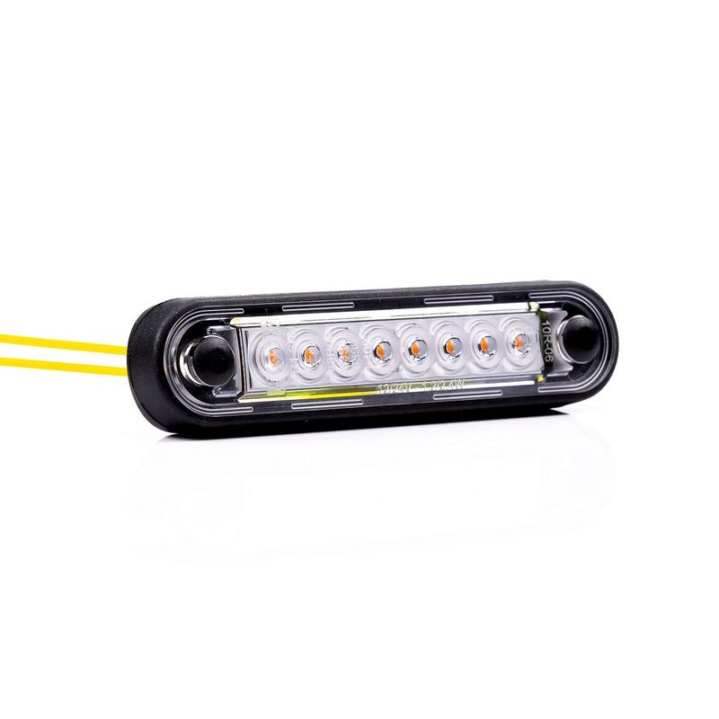 LED markeringslicht /lang amber | 12-24V | 0,15m. kabel