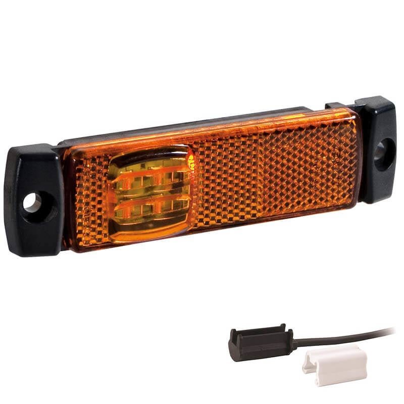 Feu de position LED de couleur orange | 12-24V | 1,5mm. connecteur