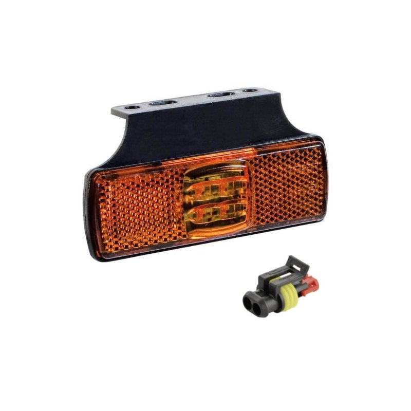 Feu de position LED de couleur orange | 12-36v | câble de 50cm. | connecteur AMP