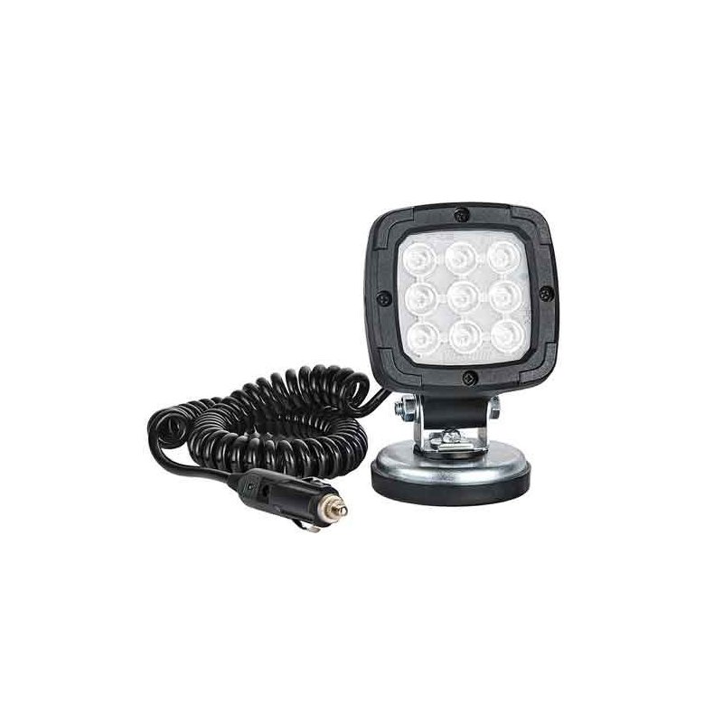 Feu de travail LED 1000 lumens sur support magn.12/24V 7.8m serpent électrique