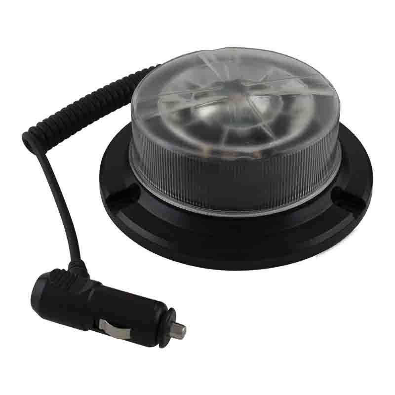 LED R65 low base beacon lights amber/transp. magn mounting 12/24V