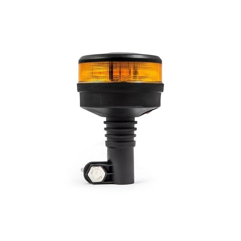 LED zwaailamp | amber met amber lens | R65 | 12-24V | DIN-voet