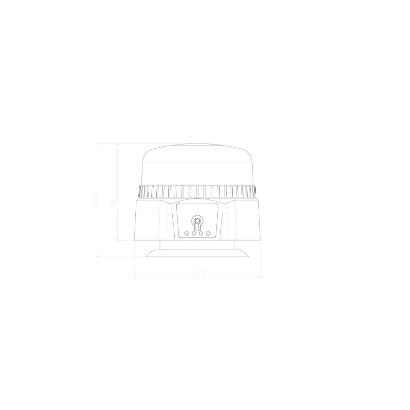 R10 LED Blitzer/Blinker 10 - 30V mit PC Magnet-Montage-Sockel