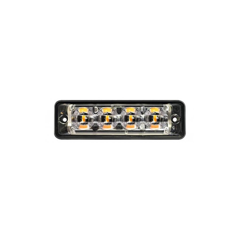Lampe de poche LED ultra plate slimline 4 LED | R65 | Ambre | câble 175cm. | 10-30V