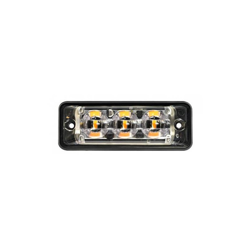 Ultraflacher Slimline LED Blitzer | 3 LEDs | amber | 10-30V