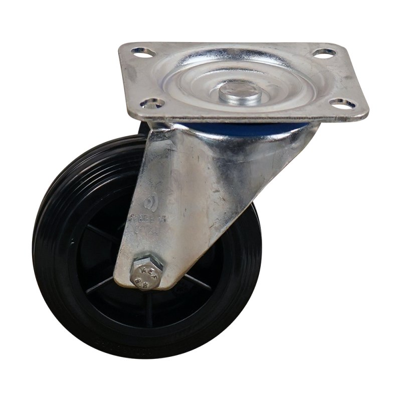 swivel castor 100mm series 06 ᠆ plate mounting roller bearing