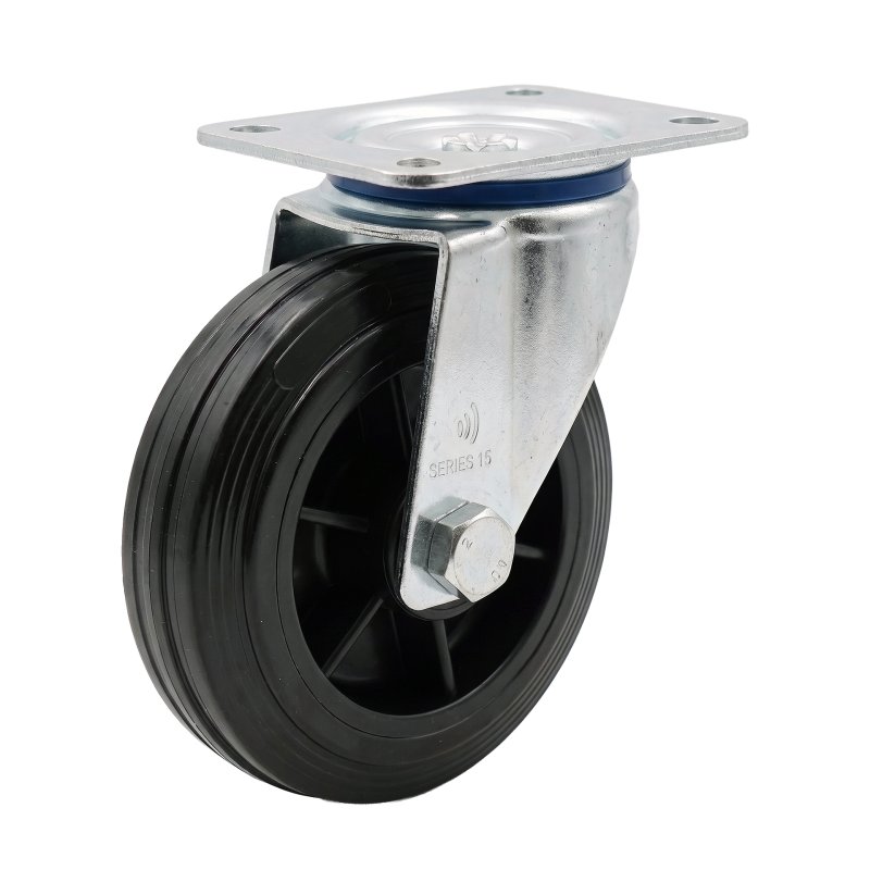 Lenkrolle 125mm Serie 06 ᠆ 15 Plattenbefestigung Rollenlager