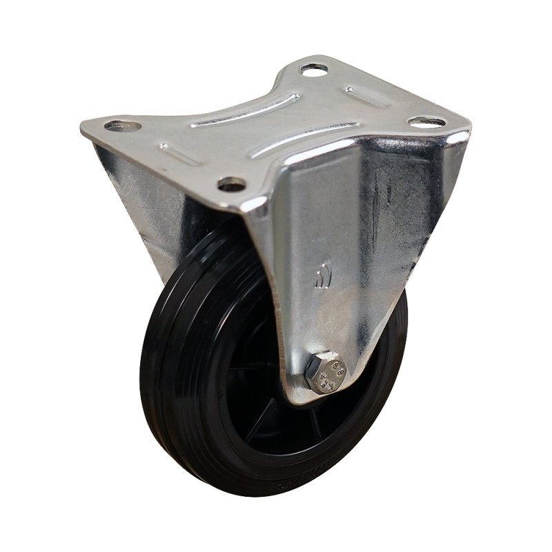 fixed castor 125mm series 06 ᠆ 15 plate mounting roller bearing