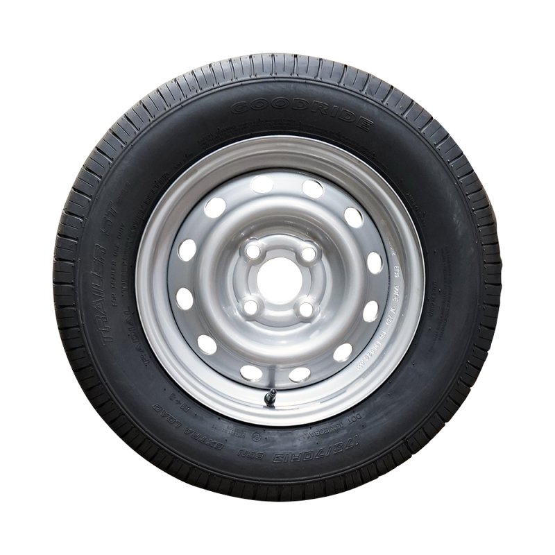 Komplettrad 175/70 R13 ST290 M+S 4½Jx13H2 86 N ET30 57/100/4 Stahl Silbergrau