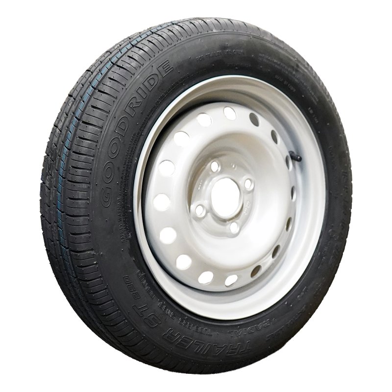 pneu + roue 135/80 R13 4½Jx13H2 ET30 57/100/4 métal ST290 M+S gris argent