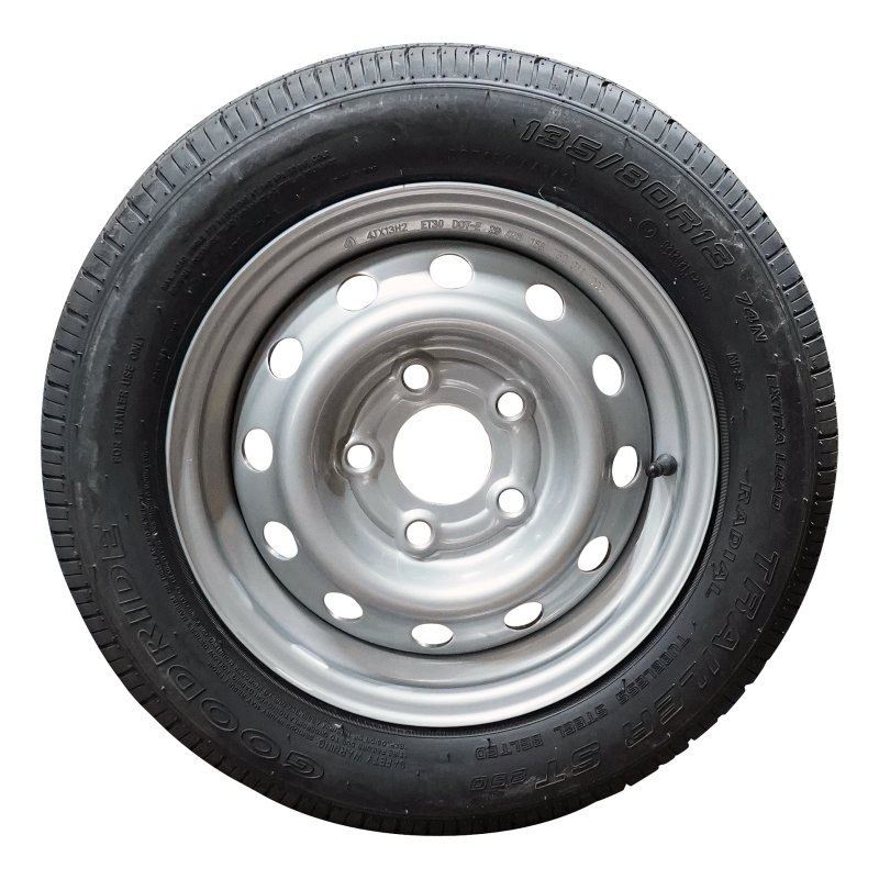 air tire + wheel 135/80 R13 4Jx13H2 ET30 66,5/112/5 steel ST290 M+S silver grey