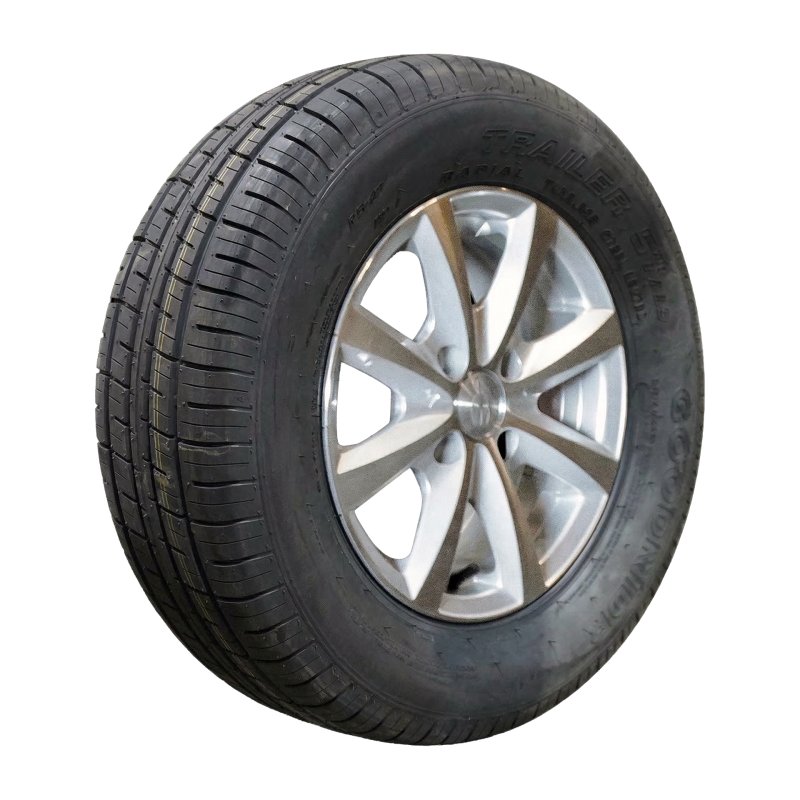 pneu + roue 185/70 R13 6Jx13H2 ET30 67/112/5 métal léger ST290 M+S gris argent