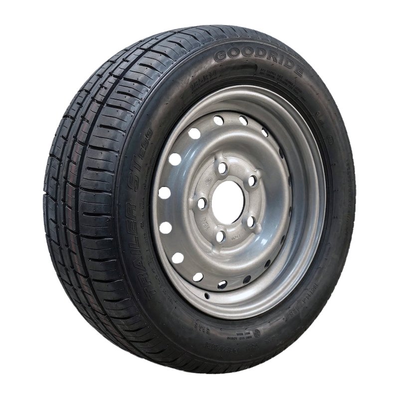 luchtband + wiel 195/50 R13C 6Jx13H2 ET30 67/112/5 staal ST290 M+S zilvergrijs