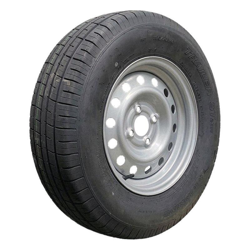 pneu + roue 195/70 R14 5½Jx14H2 ET30 57/100/4 métal ST290 M+S gris argent