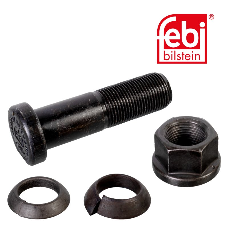 Wheel Stud with rings and wheel nut
