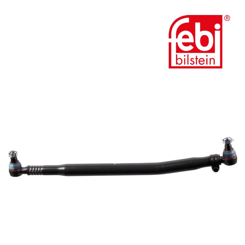 Drag Link with castle nuts and cotter pins, from steering gear to 1st front axle