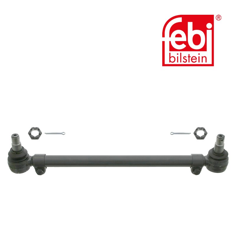 Drag Link with castle nuts and cotter pins, from 1st idler arm to 2nd idler arm