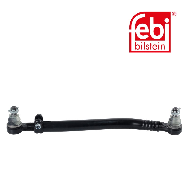 Drag Link with castle nuts and cotter pins, from steering gear to 1st front axle