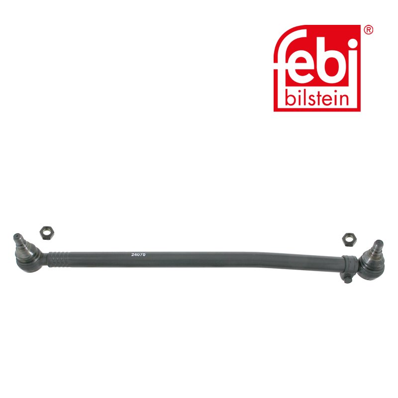 Drag Link with lock nuts, from steering gear to 1st front axle