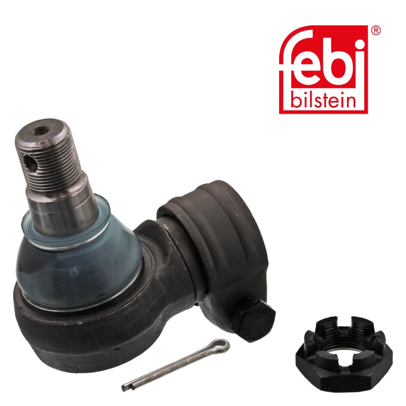 Angle Ball Joint for steering hydraulic cylinder with castle nut and cotter pin