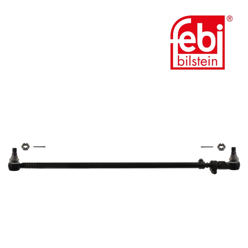 Drag Link with castle nuts and cotter pins, from 1st idler arm to 2nd idler arm