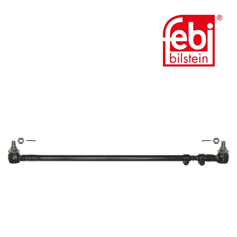 Drag Link with castle nuts and cotter pins, from steering gear to 1st front axle