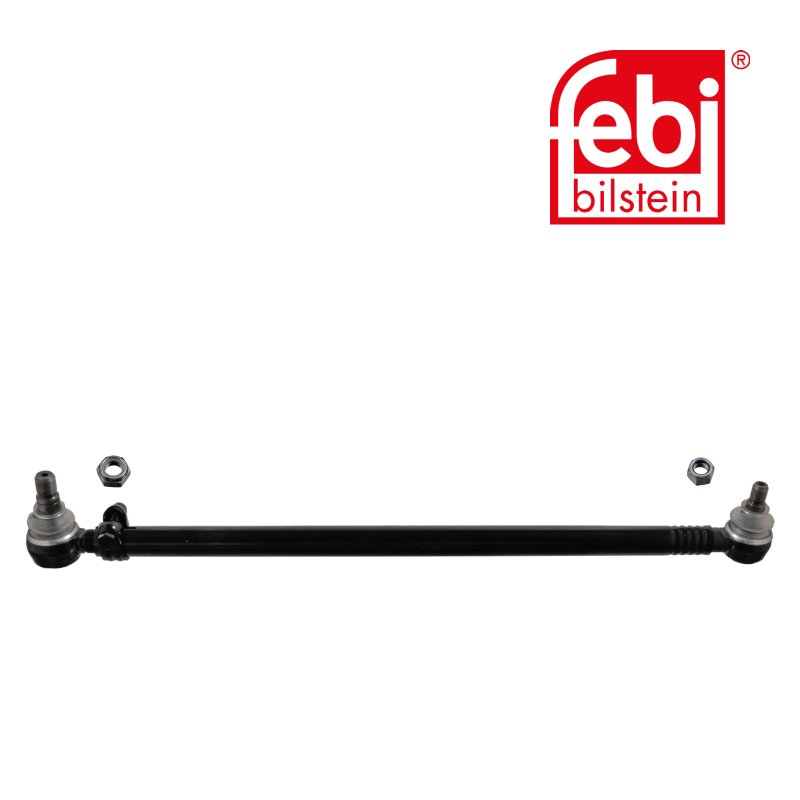 Drag Link with castle nuts and cotter pins, from steering gear to 1st front axle