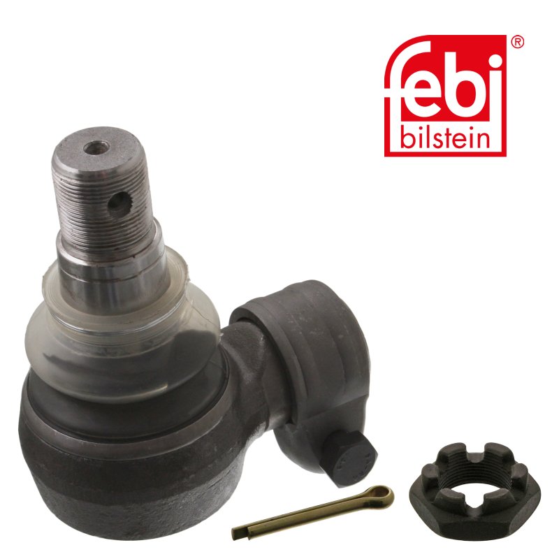 Angle Ball Joint for steering hydraulic cylinder with castle nut and cotter pin