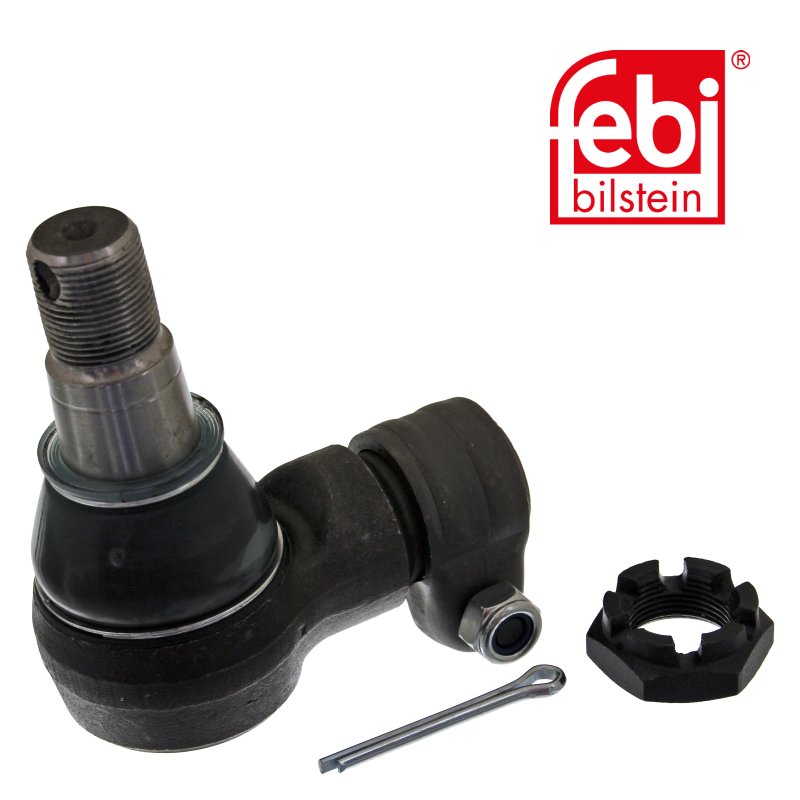 Angle Ball Joint for steering hydraulic cylinder with castle nut and cotter pin