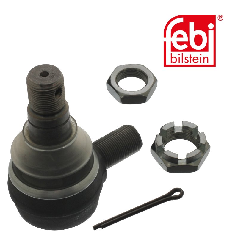 Angle Ball Joint for steering hydraulic cylinder with castle nut and cotter pin