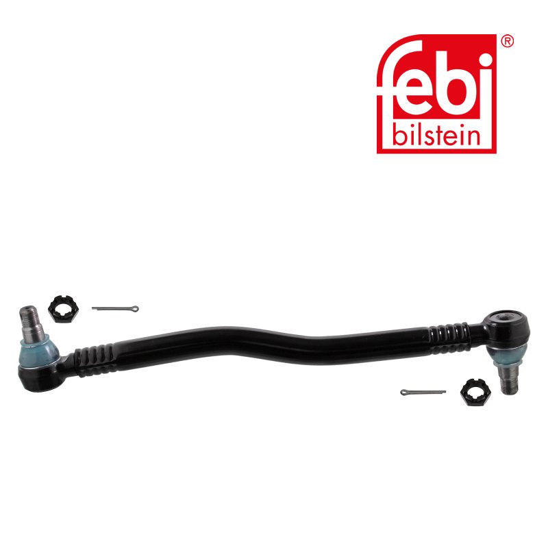 Drag Link with castle nuts and cotter pins, from 1st idler arm to 2nd idler arm