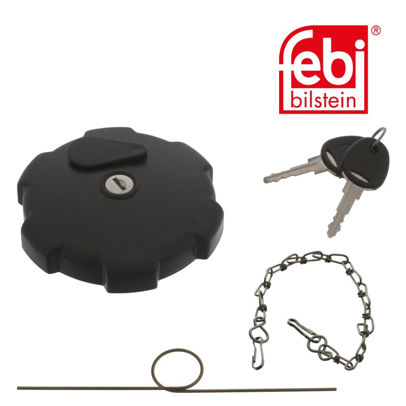 Tankdeckel abschließbar, unbelüftet mit Dichtung und Kette
