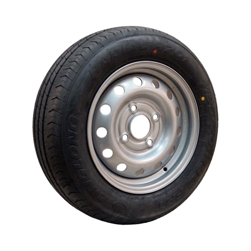 luchtband + wiel 185/70 R13C 4½Jx13H2 ET25.4 95/139.7/4 staal R701 M+S zilvergrijs