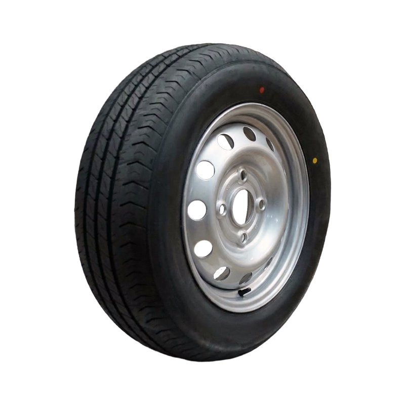 luchtband + wiel 185/70 R13C 5Jx13H2 ET30 57/100/4 staal R701 M+S zilvergrijs