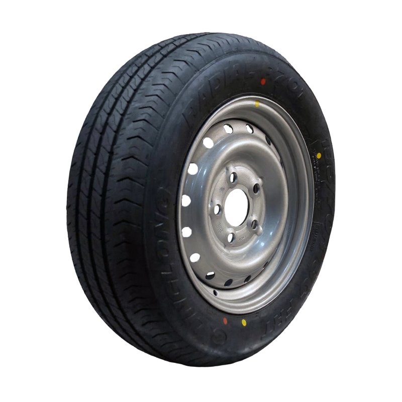 air tire + wheel 185/70 R13C 6Jx13H2 ET30 67/112/5 steel R701 M+S silver grey
