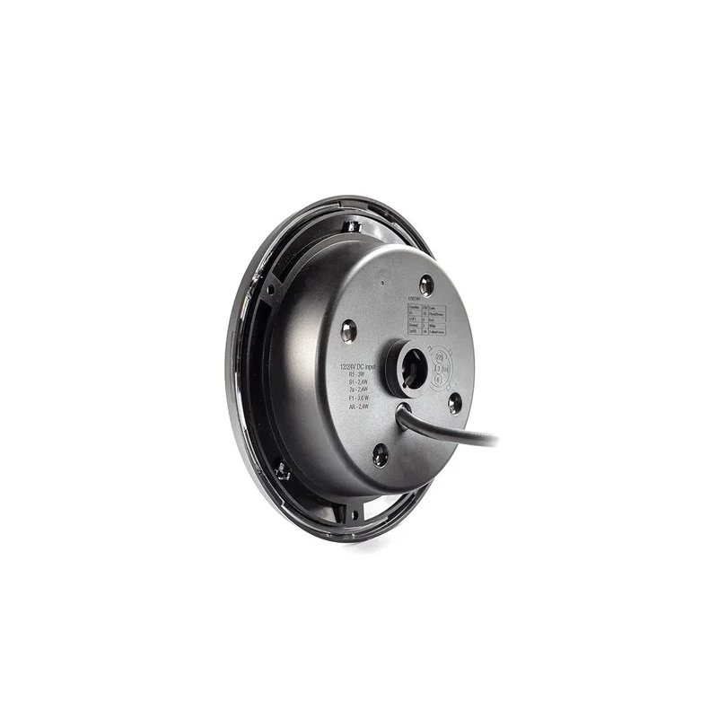 LED dark-look rear light black 12-24V 100cm cable, flush mounting