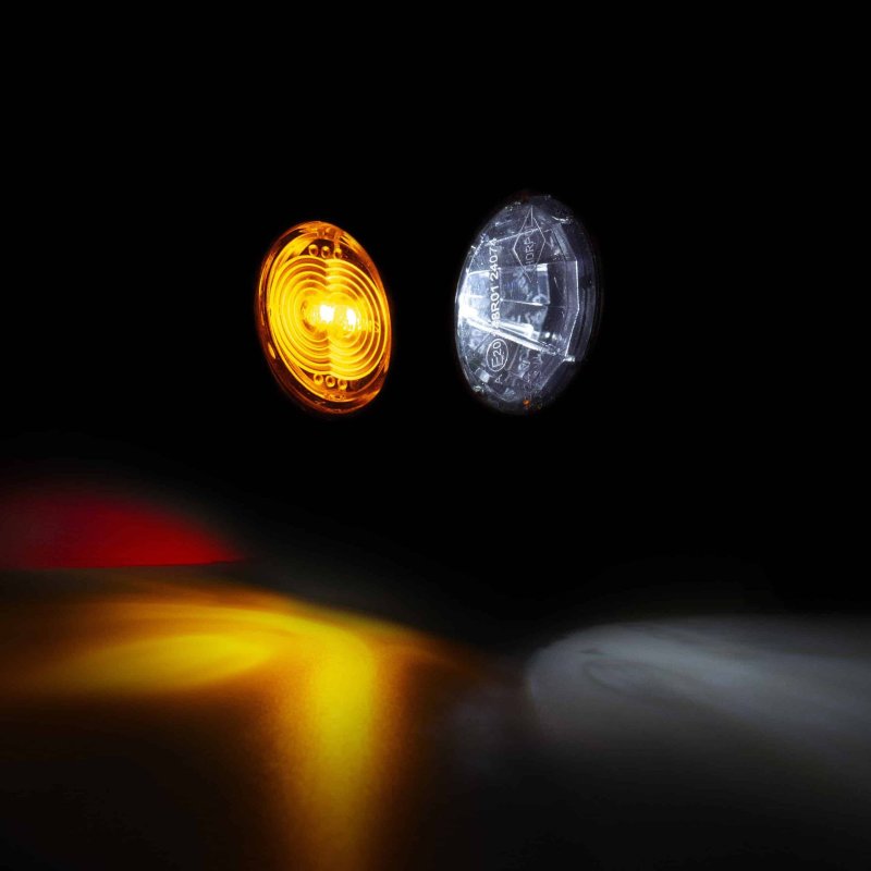 barre de gabarit LED gauche rouge/blanc/ambre 12-24V 0.5m+1.5mm² con