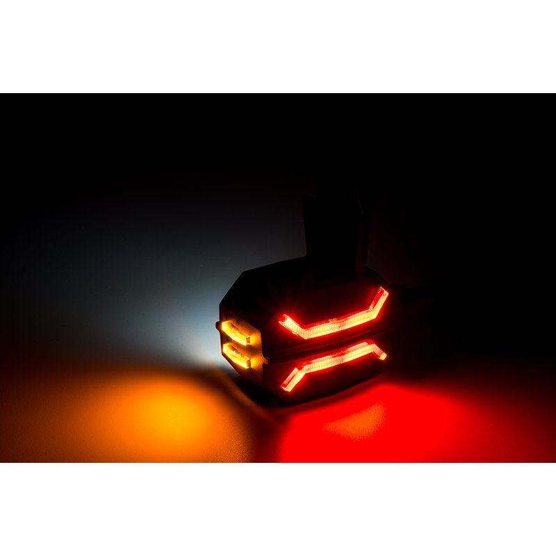 LED side marker light right, red-white-amber, 12-24V, 60cm cable